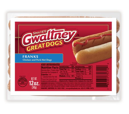 Traditional Meat Hot Dogs Gwaltney